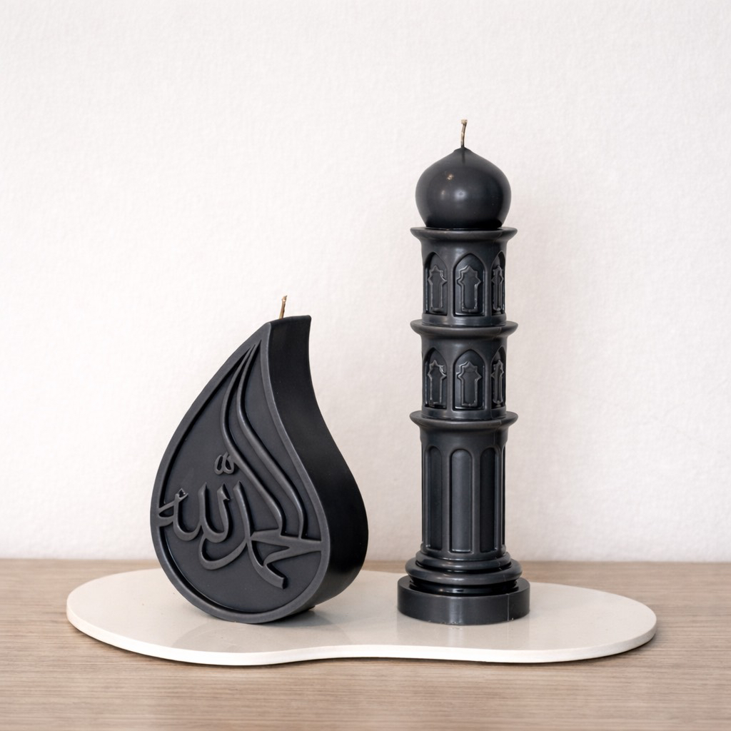 Set of The Drift Candle + Small Pillar Ramadan candle + Plexi Plate