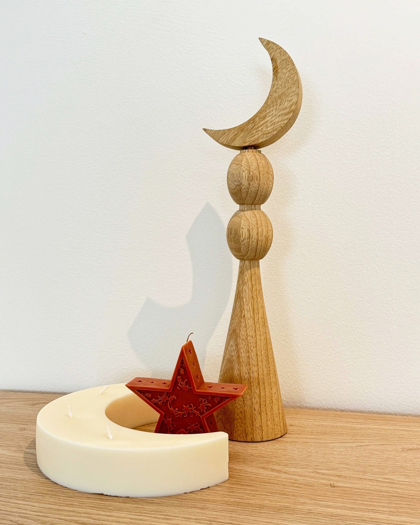 Large Moon candle